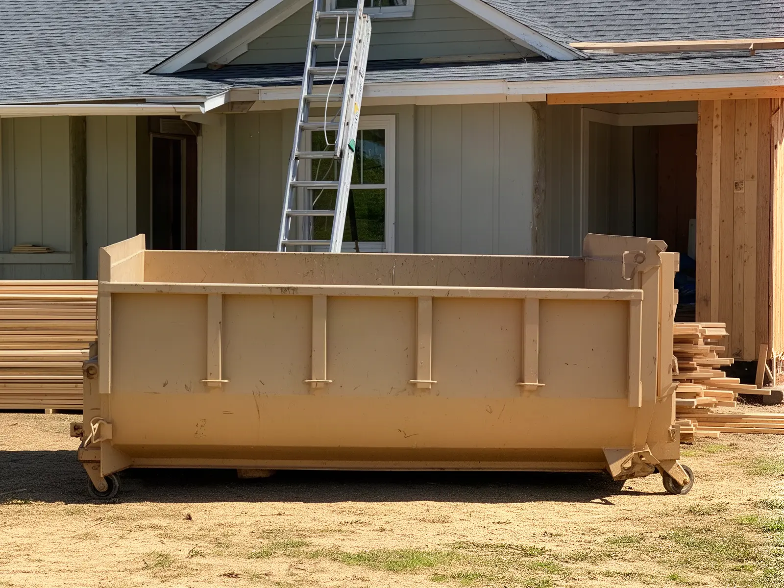 Roll-off dumpster from Tommy Galvin Dumpster Rentals in Palm Coast, FL